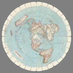 Azimuthal Equidistant Projection ~ 1891 ~ 600mm (w) X 600mm (h)