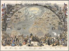 Le Tour Du Monde En Un Clin D'Oeil ~ 1876 ~ 815mm (w) X 600mm (h)