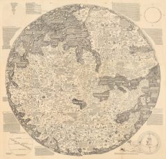 Mappe Monde ~ 1450 ~ 625mm (w) X 600mm (h)