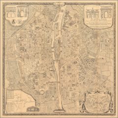 Plan De Paris ~ 1710 ~ 600mm (w) X 603mm (h)